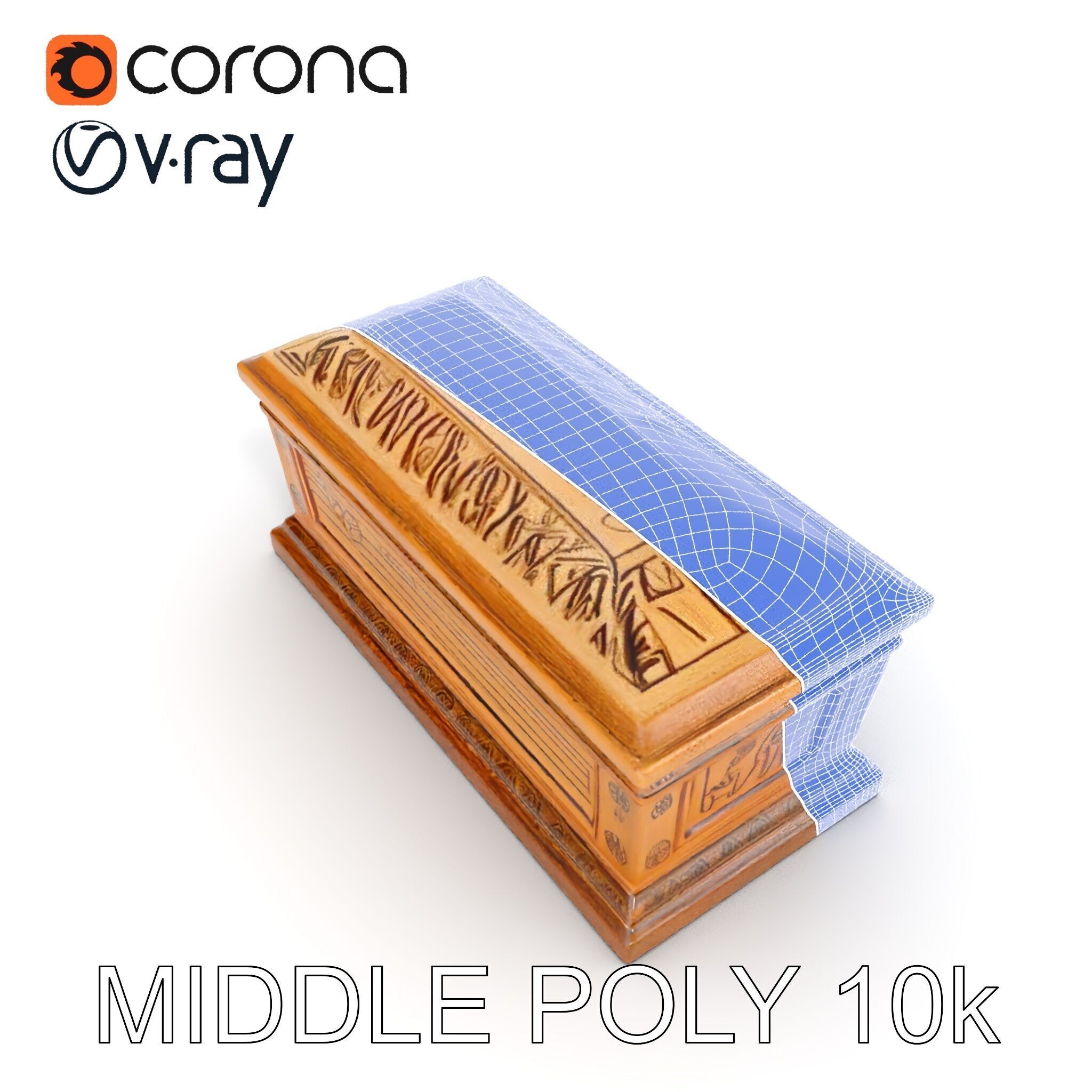 Ancient Egyptian Sarcophagus D Model Pack Low-poly 3D model_21