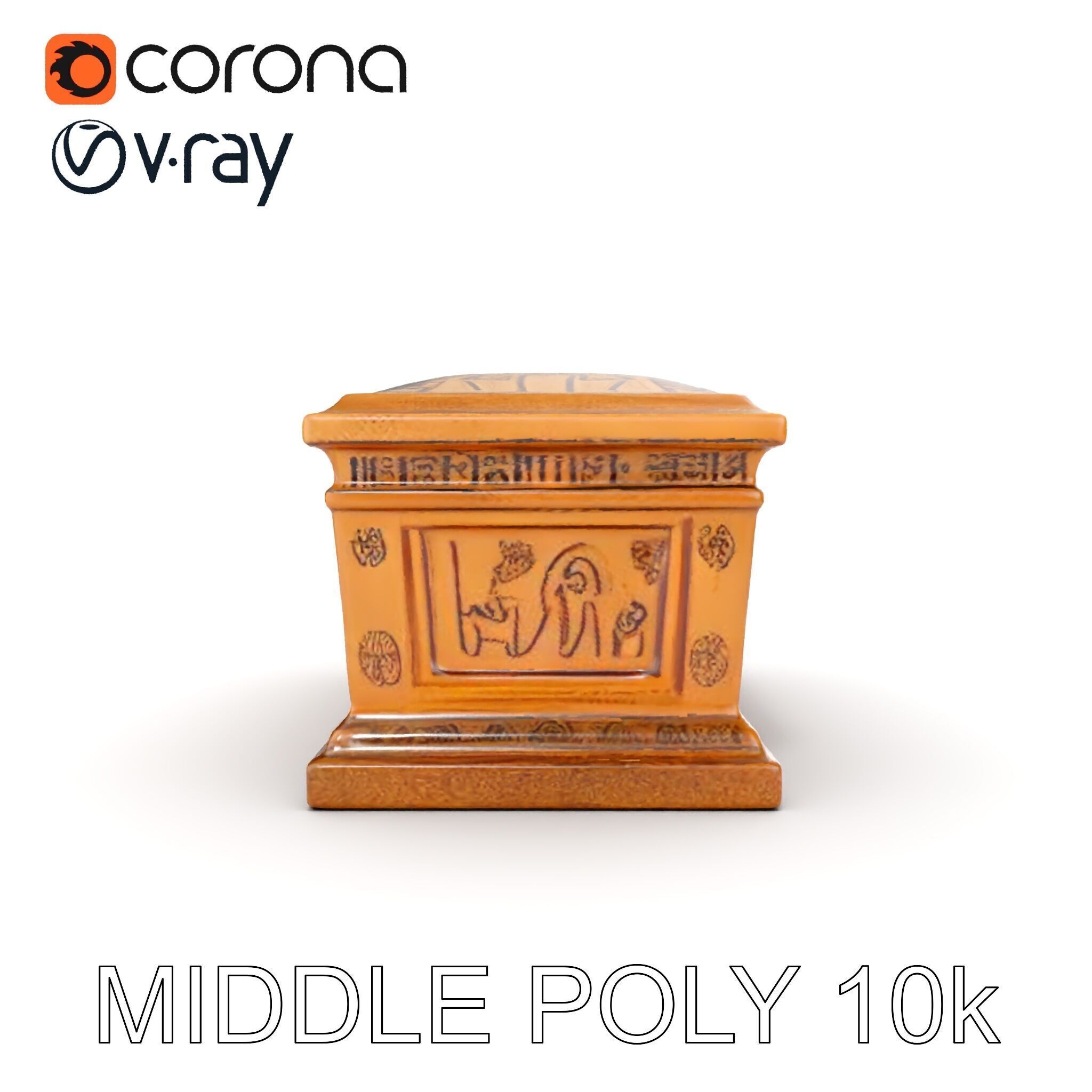 Ancient Egyptian Sarcophagus D Model Pack Low-poly 3D model_27