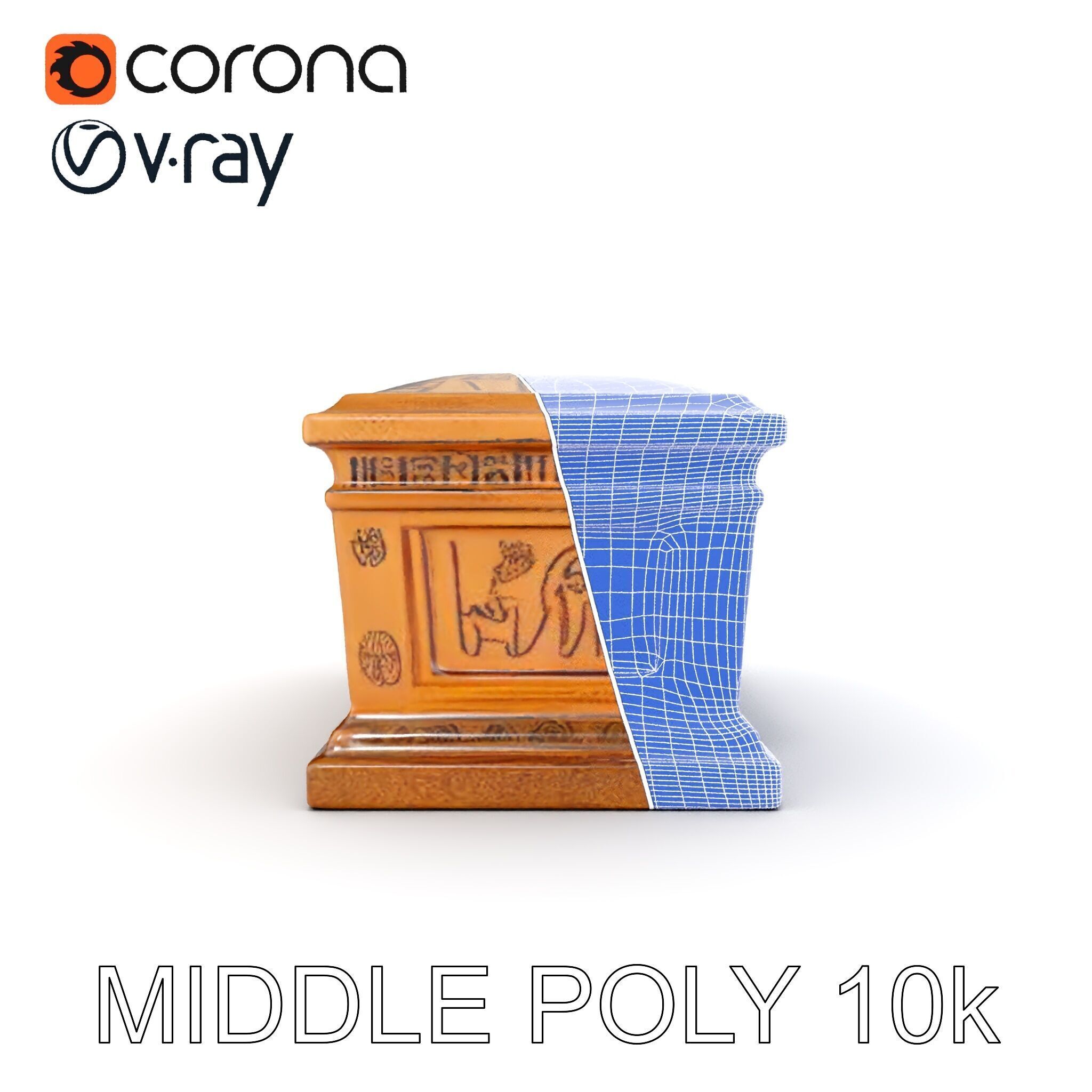 Ancient Egyptian Sarcophagus D Model Pack Low-poly 3D model_13