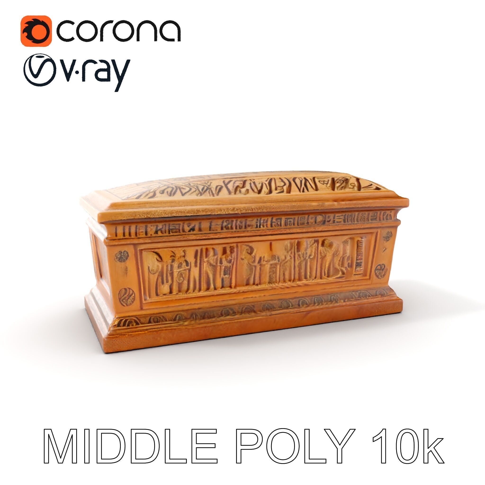 Ancient Egyptian Sarcophagus D Model Pack Low-poly 3D model_30
