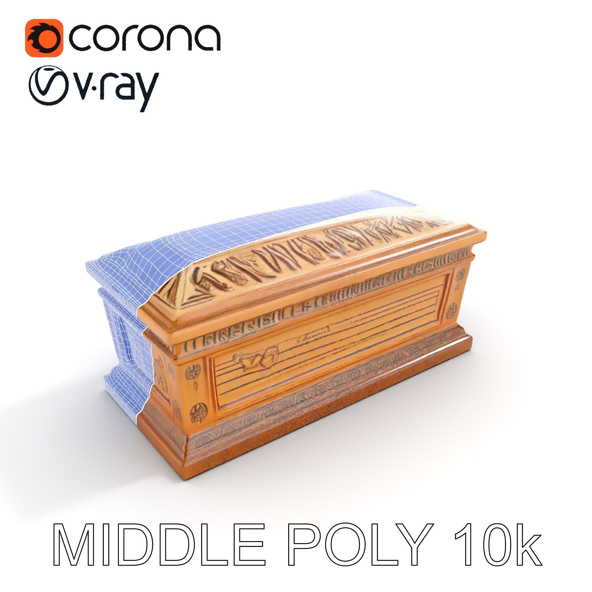 Ancient Egyptian Sarcophagus D Model Pack Low-poly 3D model_33