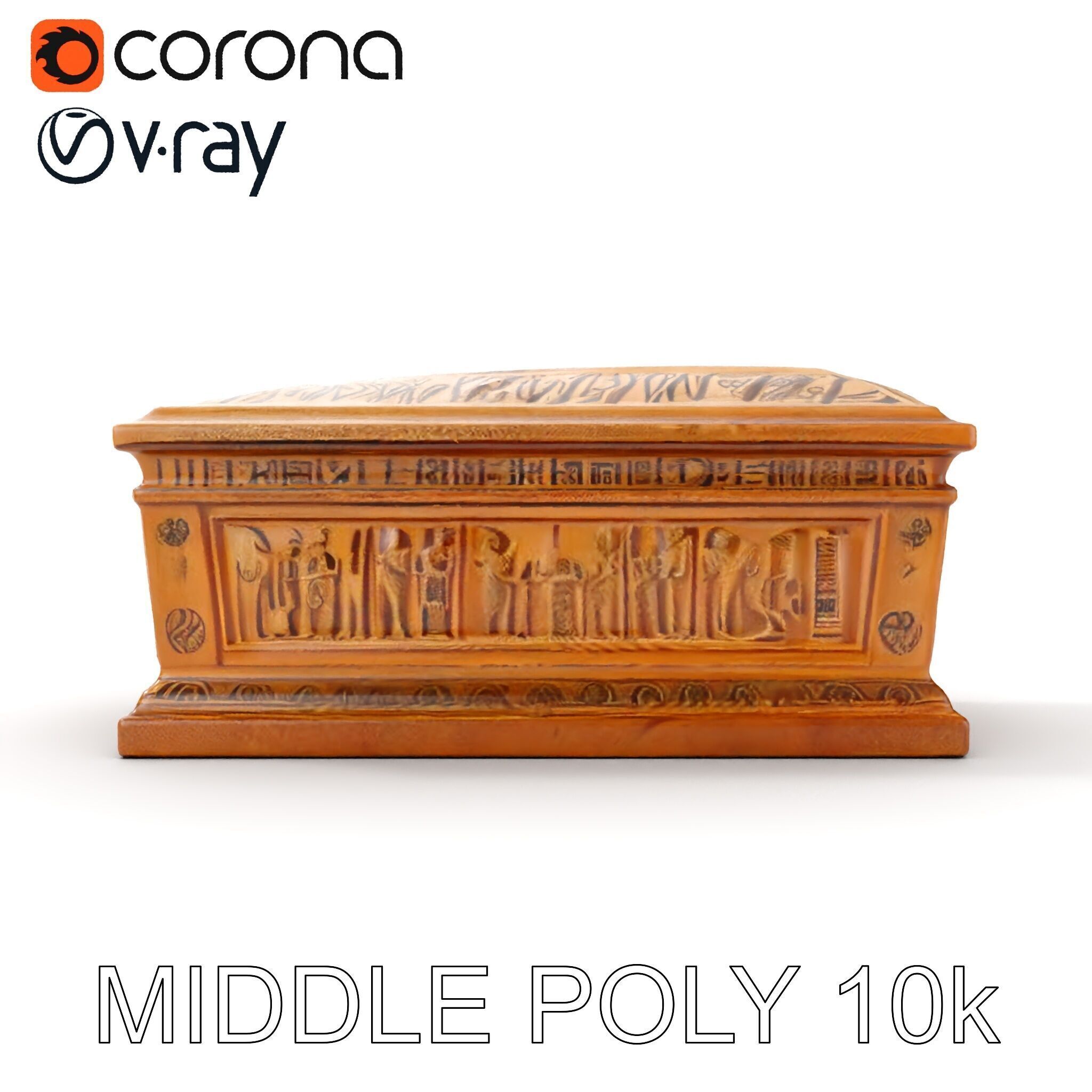 Ancient Egyptian Sarcophagus D Model Pack Low-poly 3D model_6