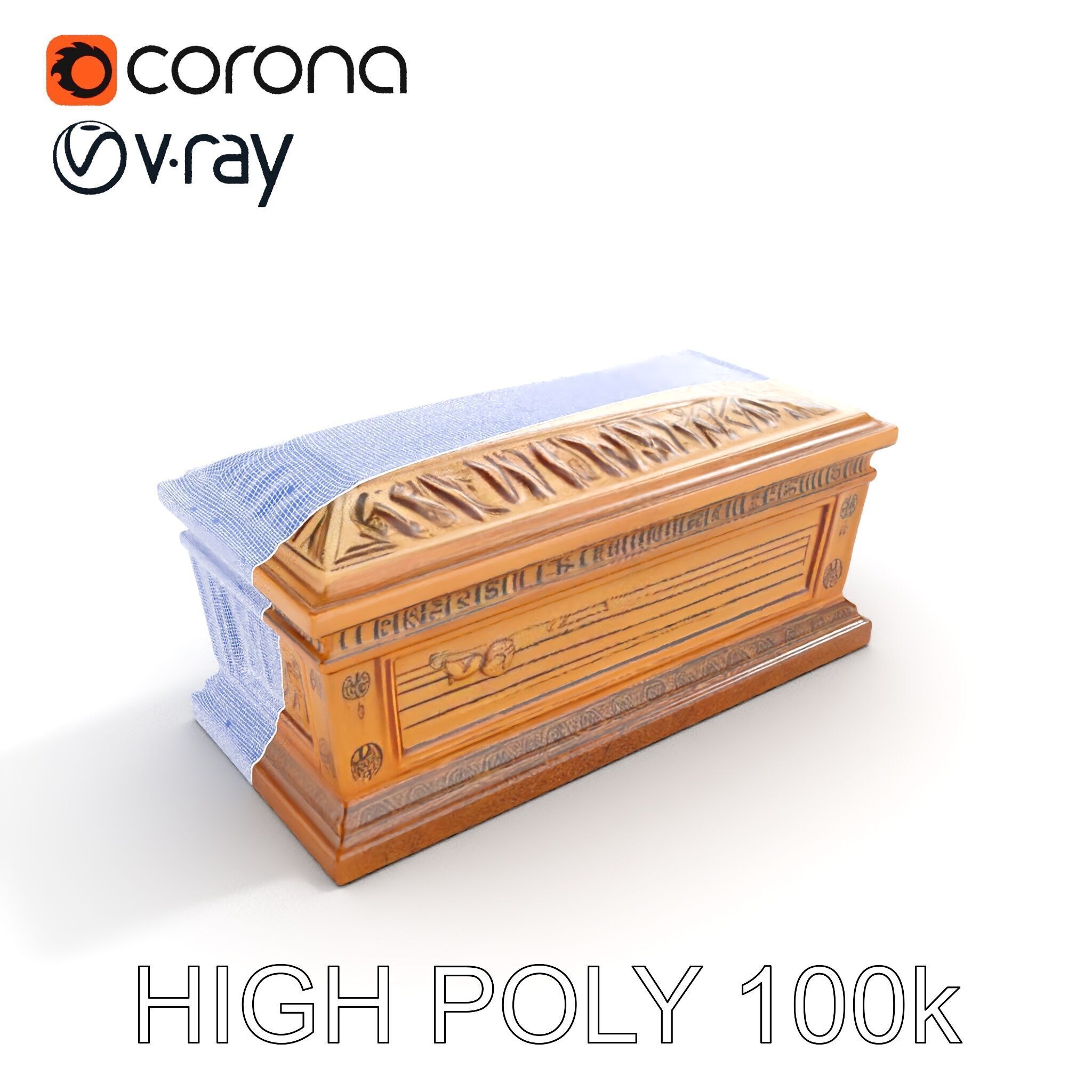 Ancient Egyptian Sarcophagus D Model Pack Low-poly 3D model_20