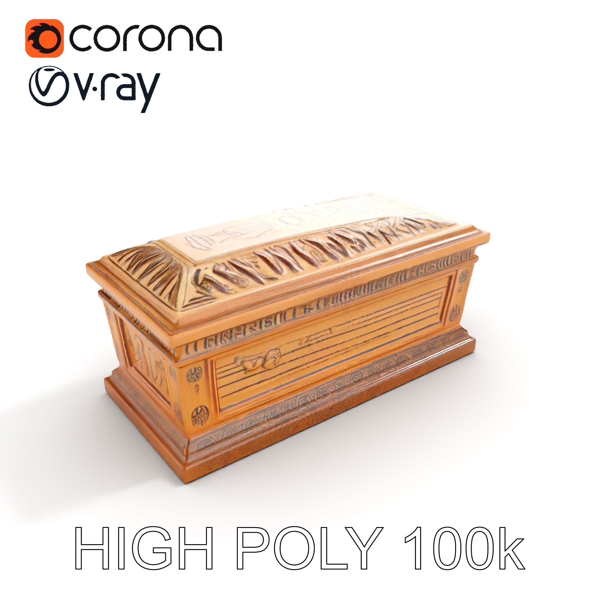 Ancient Egyptian Sarcophagus D Model Pack Low-poly 3D model_32