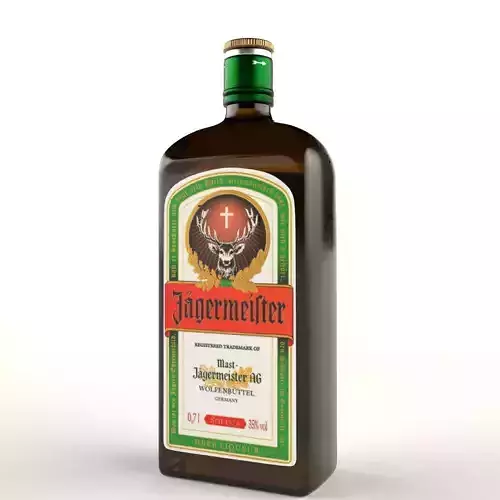 Jagermeister Liqueur Alcohol Bottle