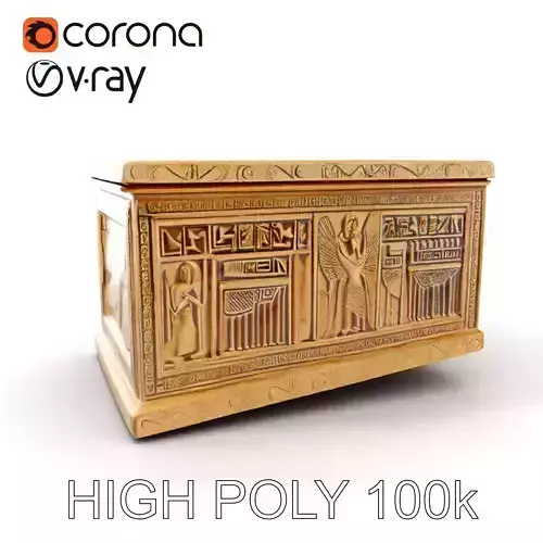 Ancient Egyptian Sarcophagus Model Pack Low-poly 3D model