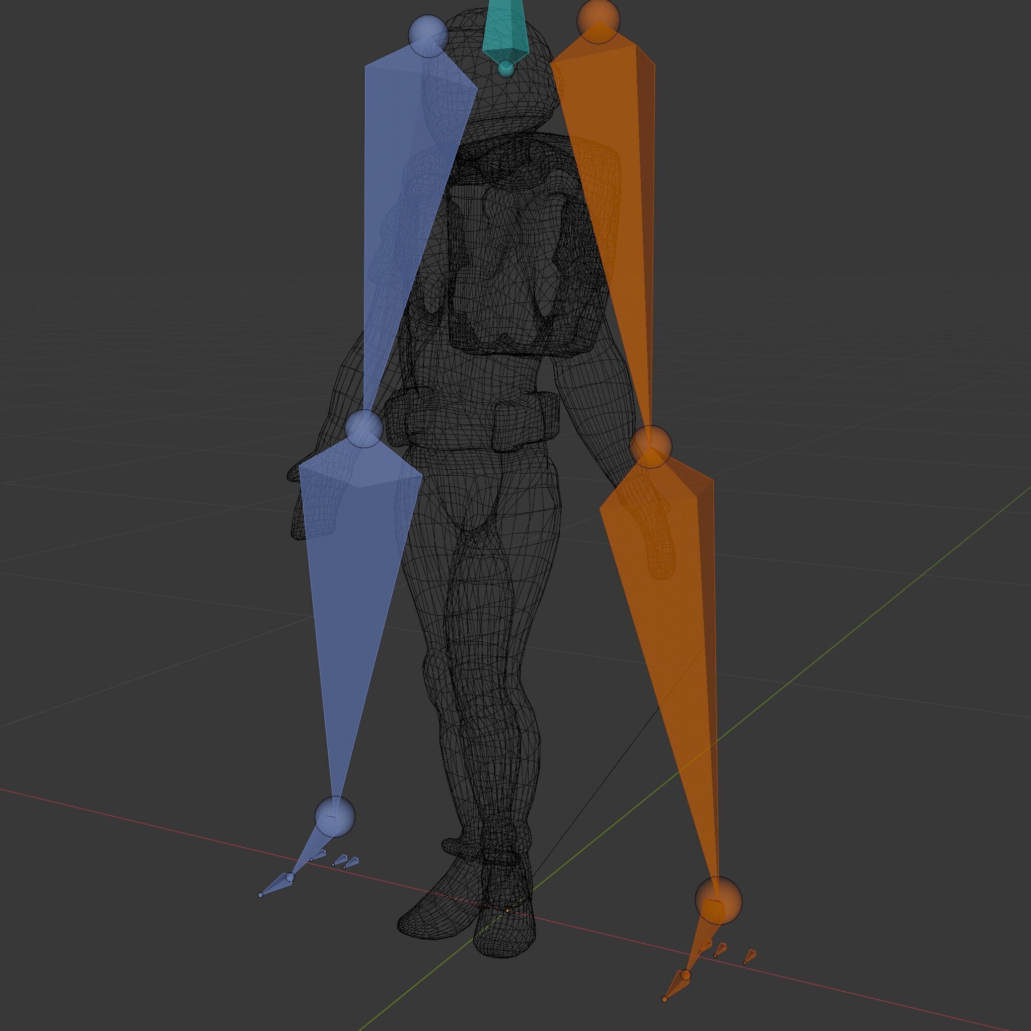 Futuristic Armored Space Explorer D Character Model Low-poly 3D model_12