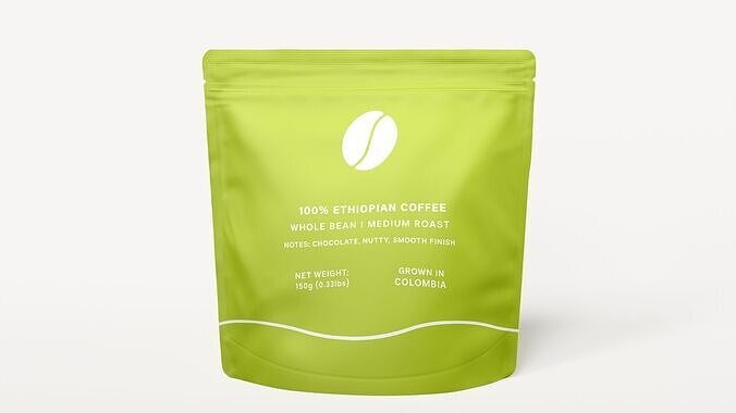 Coffee Bag Medium Low-poly 3D model