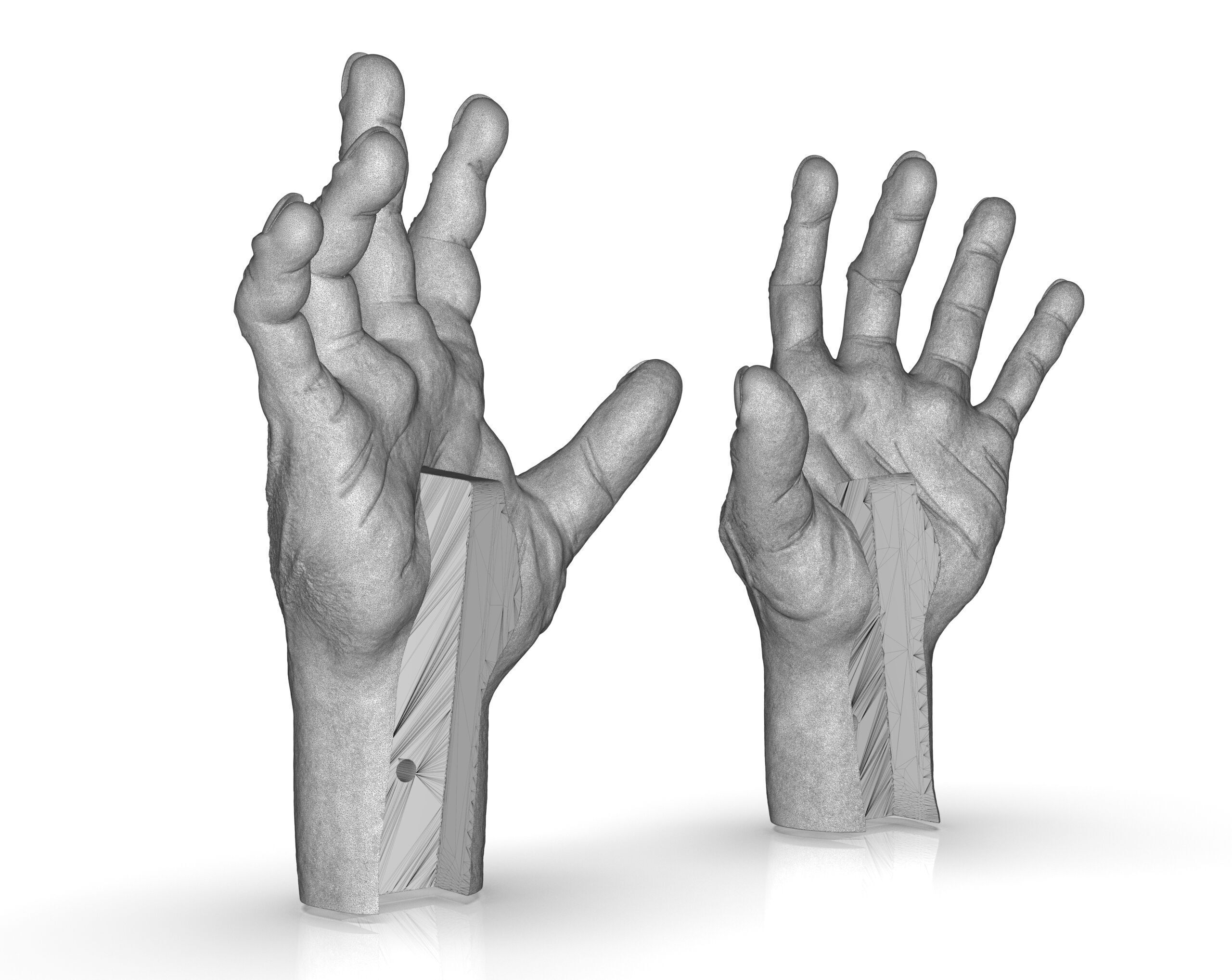 Tortured Man Hands 3D print model_12