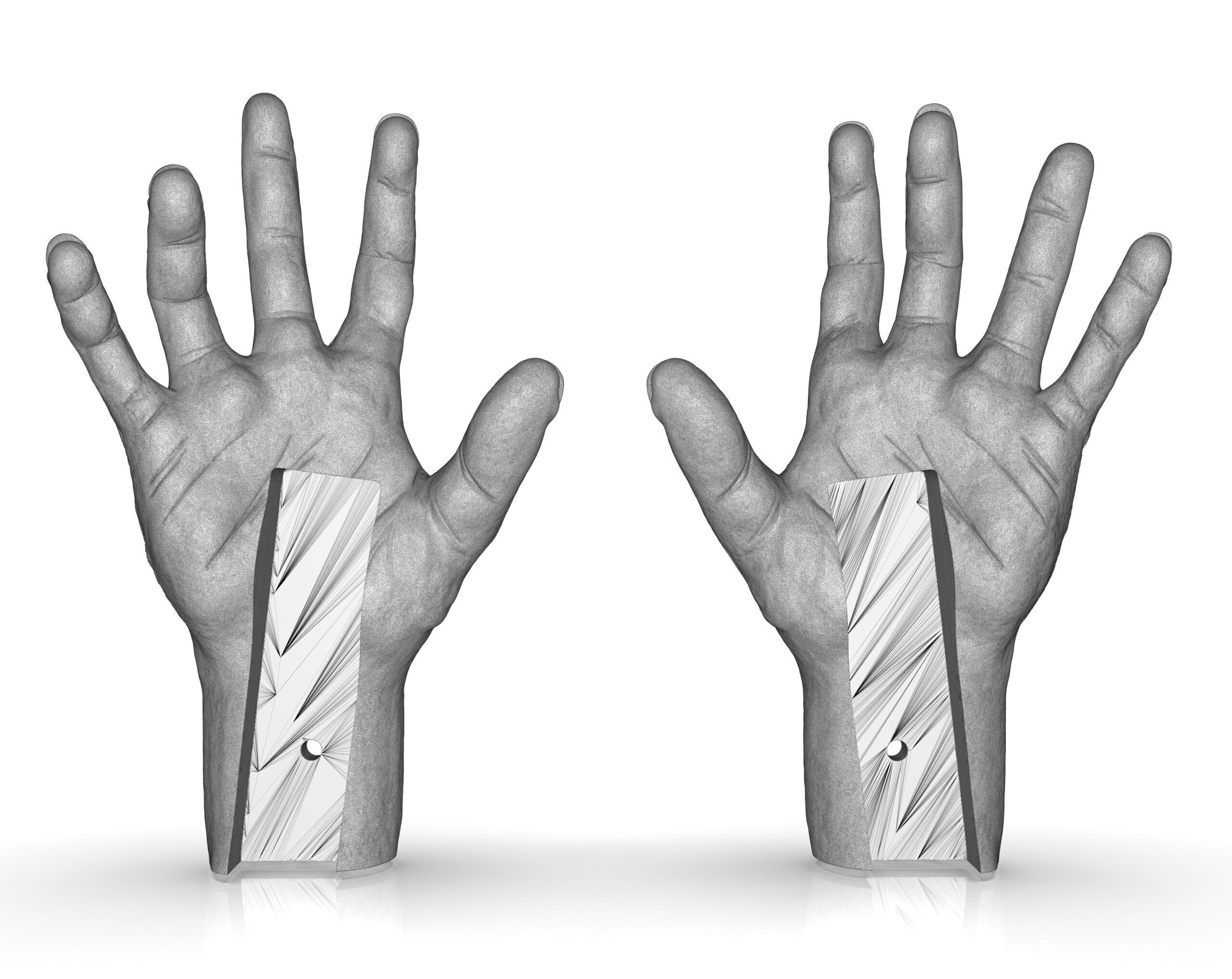 Tortured Man Hands 3D print model_13