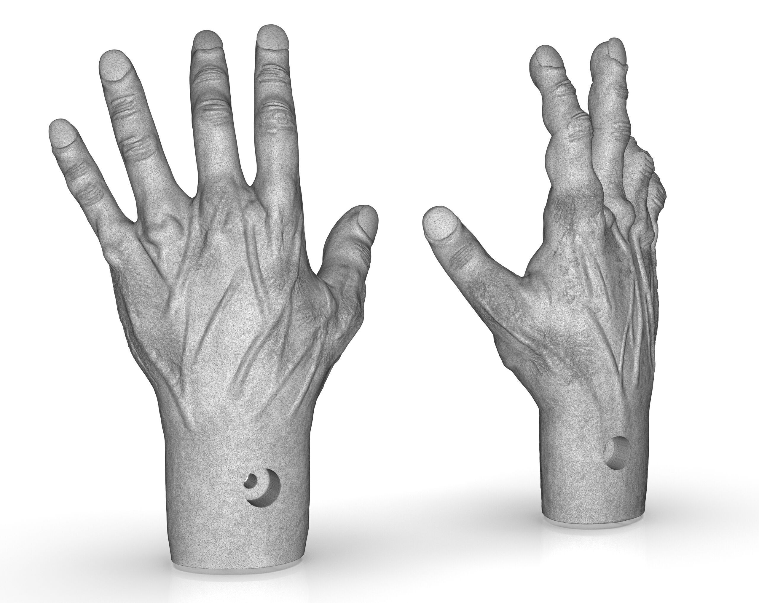 Tortured Man Hands 3D print model_15