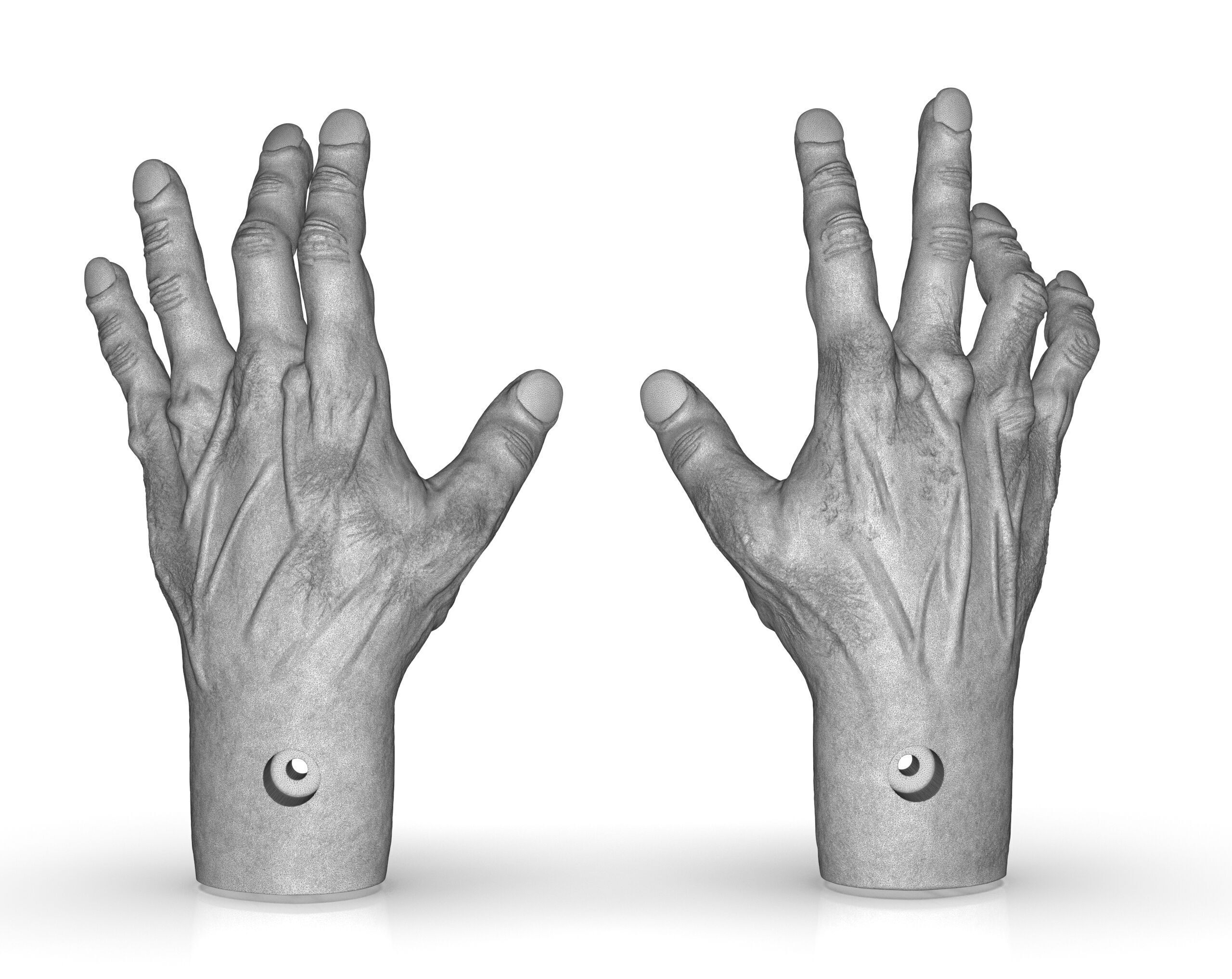 Tortured Man Hands 3D print model_9