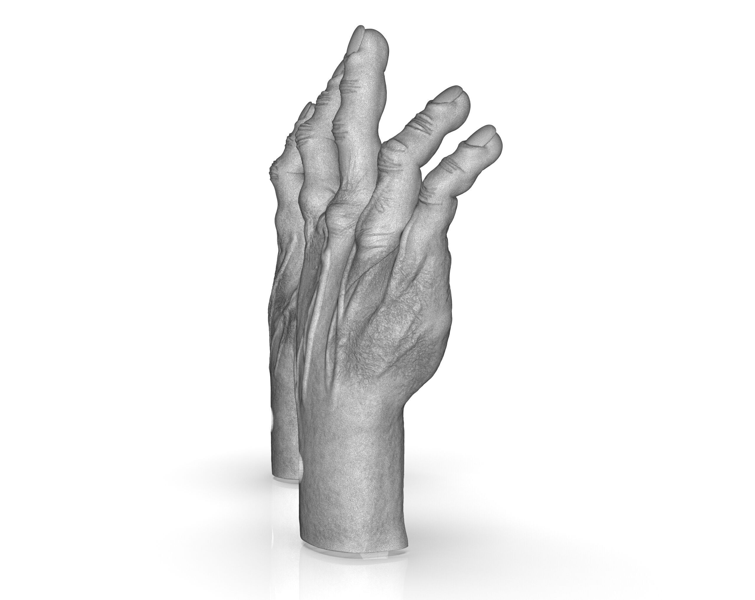 Tortured Man Hands 3D print model_11