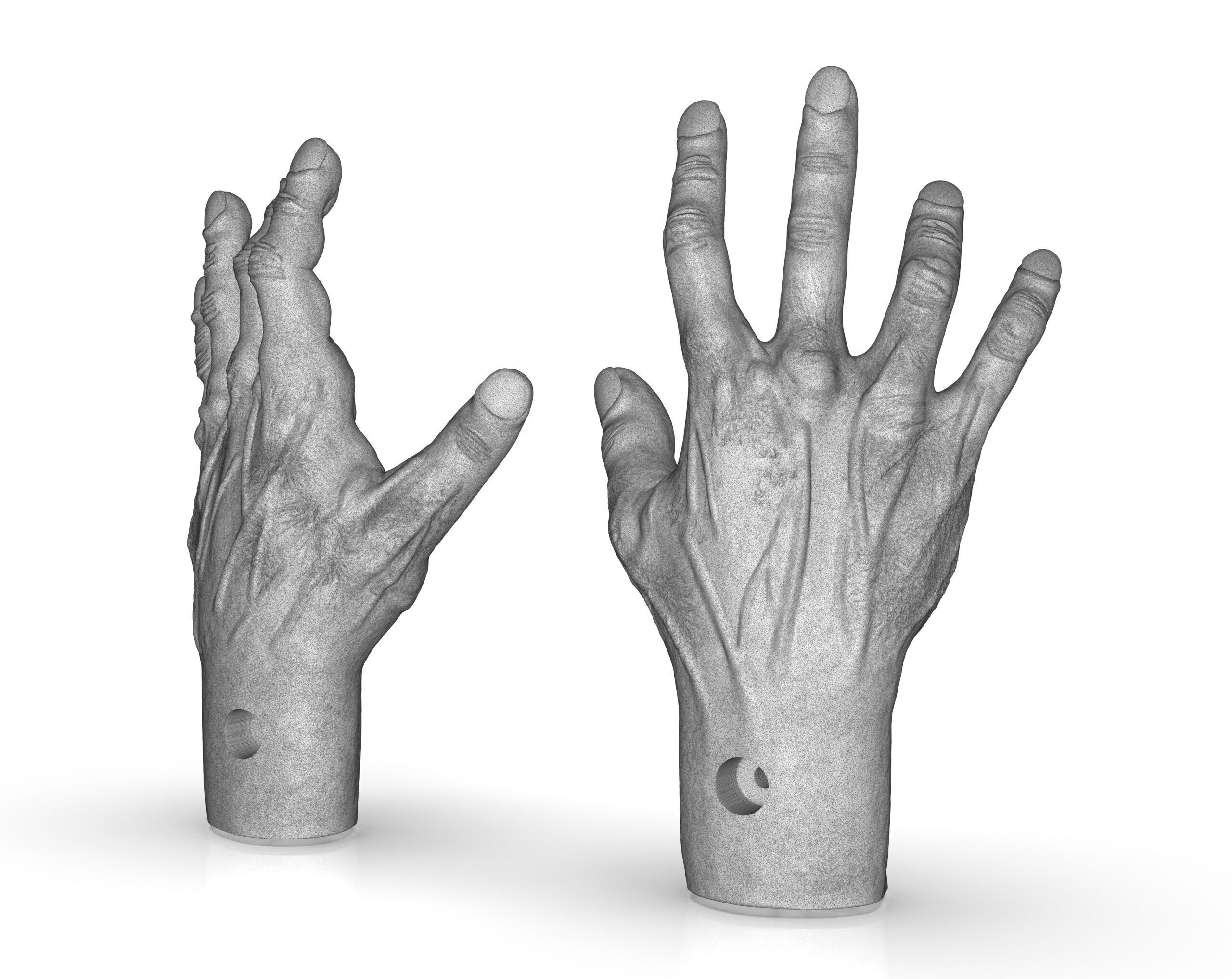 Tortured Man Hands 3D print model_10