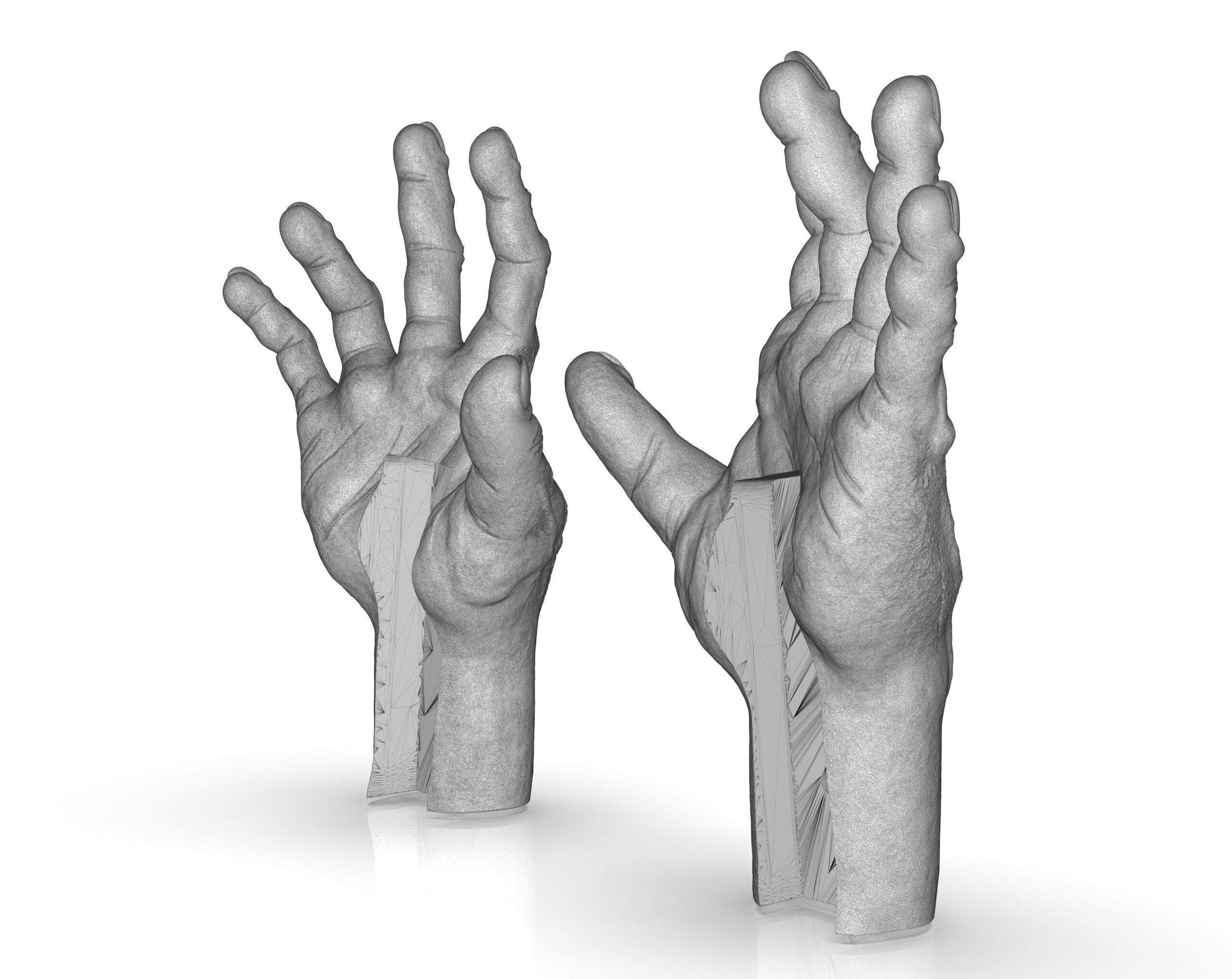 Tortured Man Hands 3D print model_14