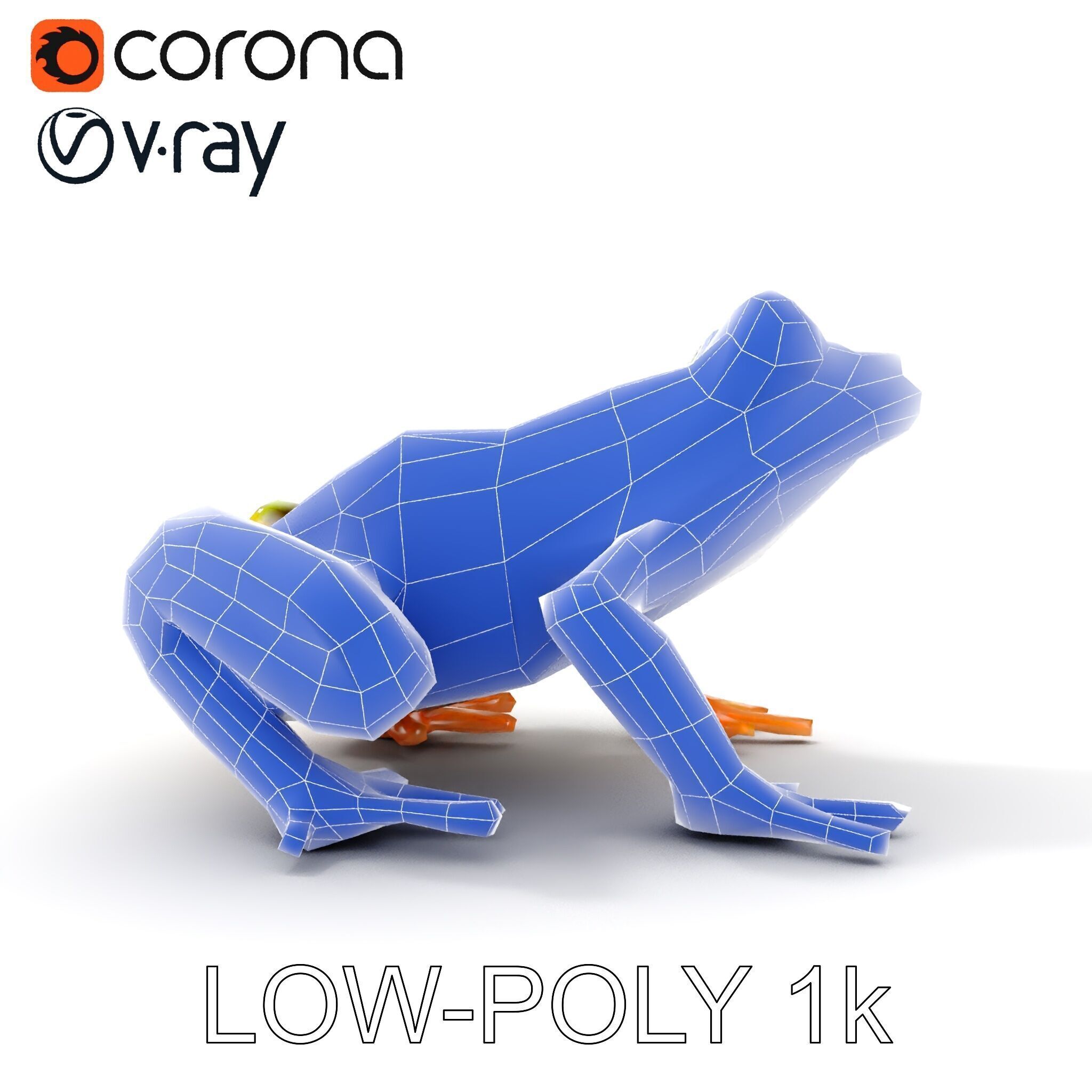 Colorful Tree Frog D Model Pack Low-poly 3D model_7