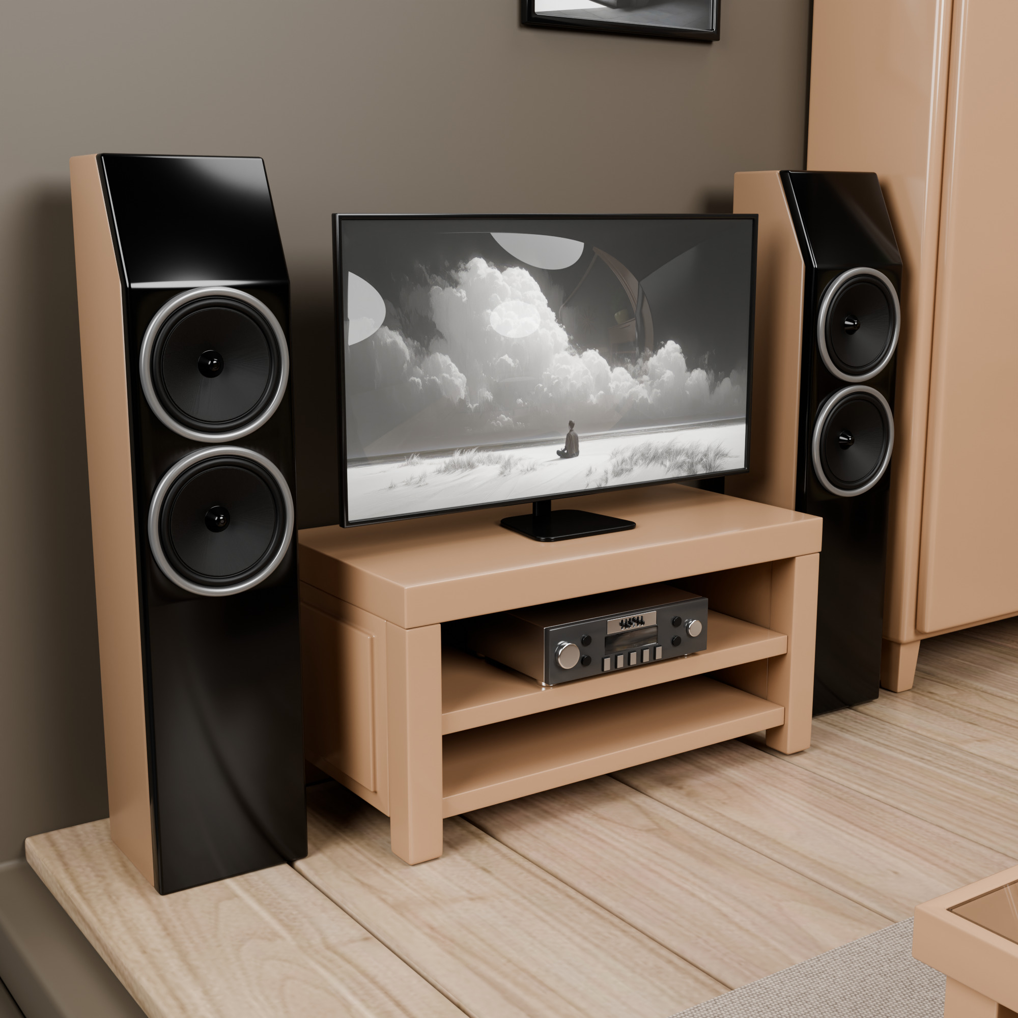 Isometric Cozy Living Room Low Poly 3D Scene Low-poly 3D model_4