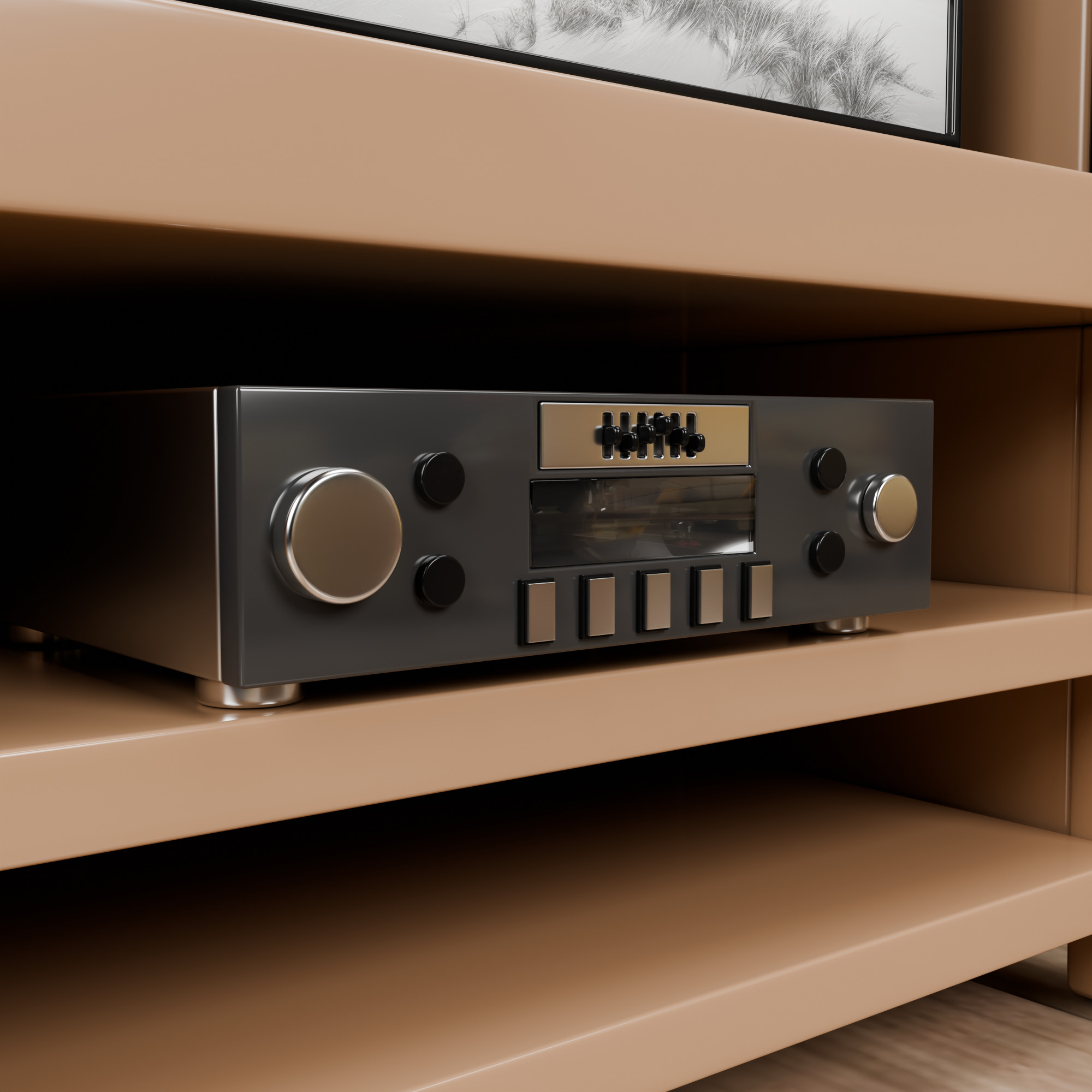 Isometric Cozy Living Room Low Poly 3D Scene Low-poly 3D model_7