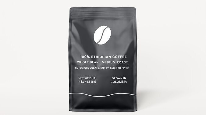 Coffee Bag Large Low-poly 3D model