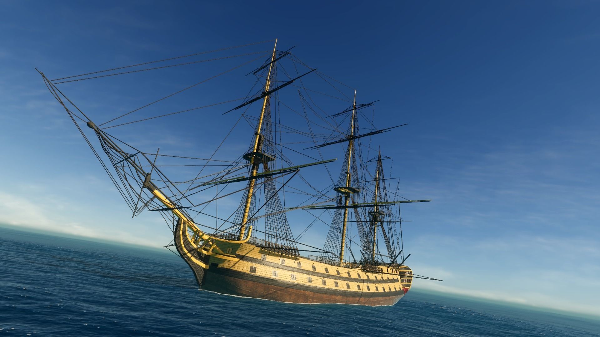 HMS Vanguard Sailing ship Low-poly 3D model_8