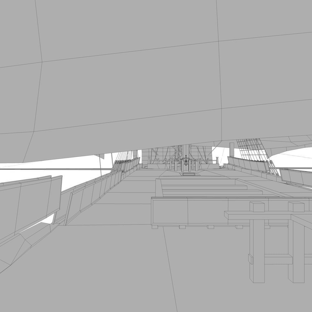 HMS Vanguard Sailing ship Low-poly 3D model_22