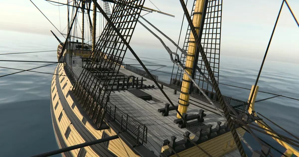 HMS Vanguard Sailing ship Low-poly 3D model_14