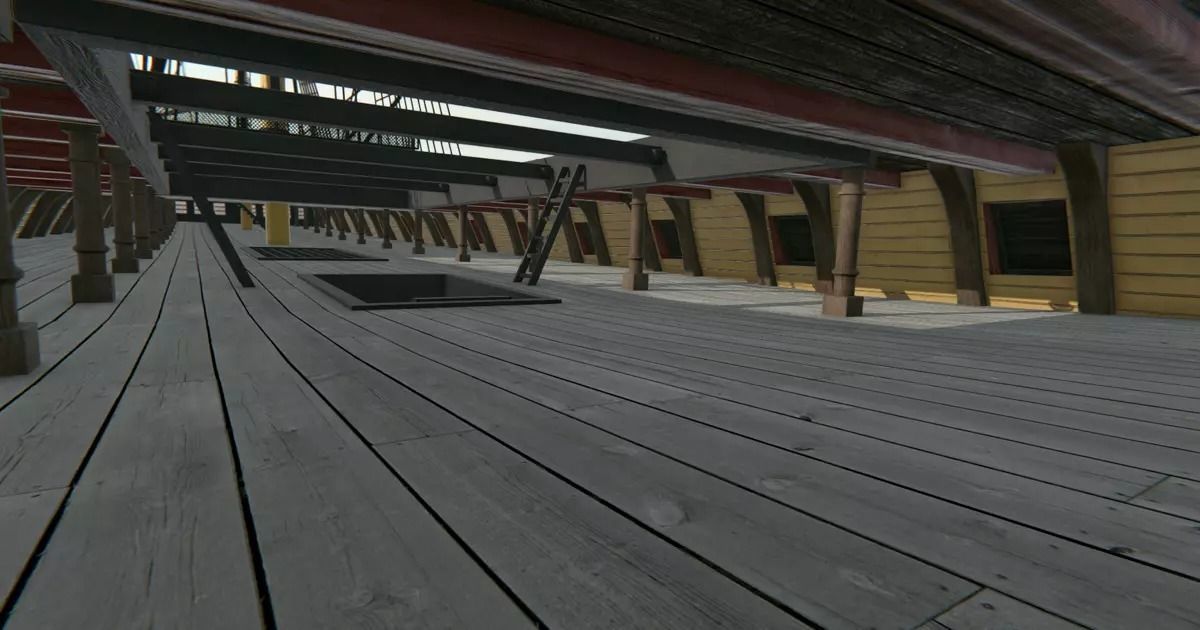 HMS Vanguard Sailing ship Low-poly 3D model_16