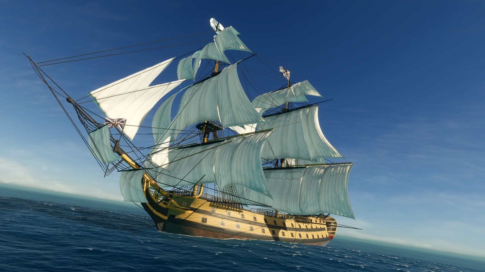 HMS Vanguard Sailing ship Low-poly 3D model_7