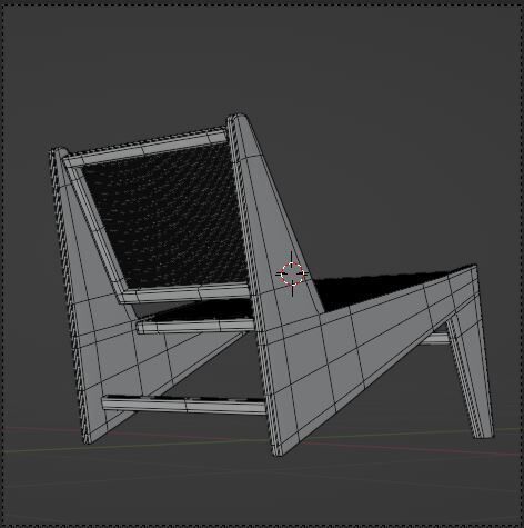 Kangaroo lounge chair 3D model_4