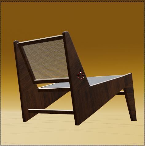 Kangaroo lounge chair 3D model_2