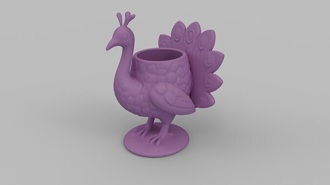 Peacock Pineapple Pot 3D print model