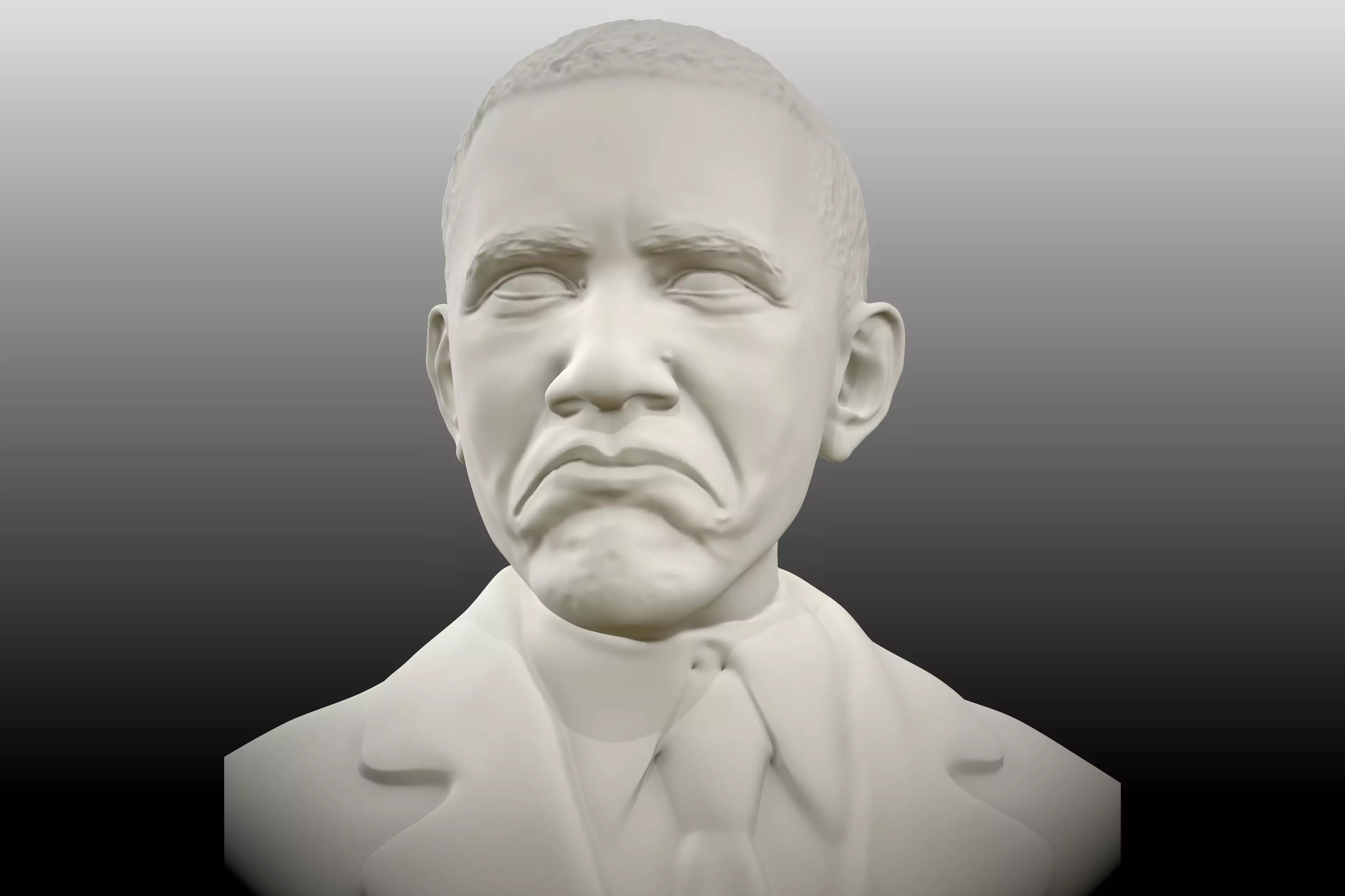 Obama not bad meme sculpt 3D print model