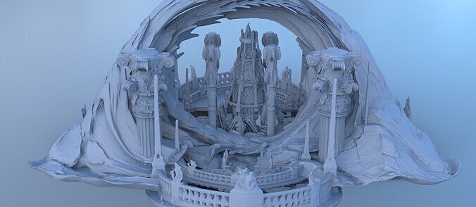 Ancient Oracle of Delphi cave  3D model