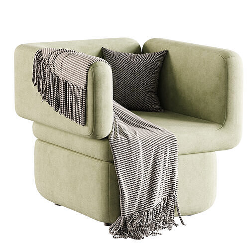 Armchair Vento 3D model 5