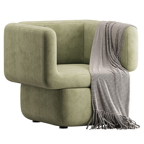 Armchair Vento 3D model 2