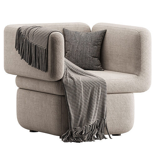 Armchair Vento 3D model 4