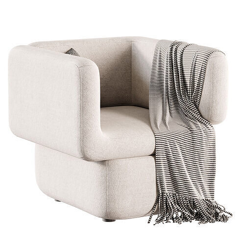 Armchair Vento 3D model 6