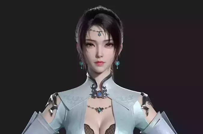 Anime ancient costume beautiful and stylish virtual characters