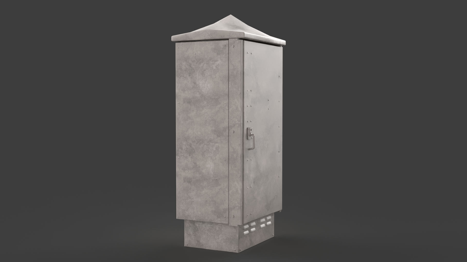 Electrical Box Low-poly 3D model_4