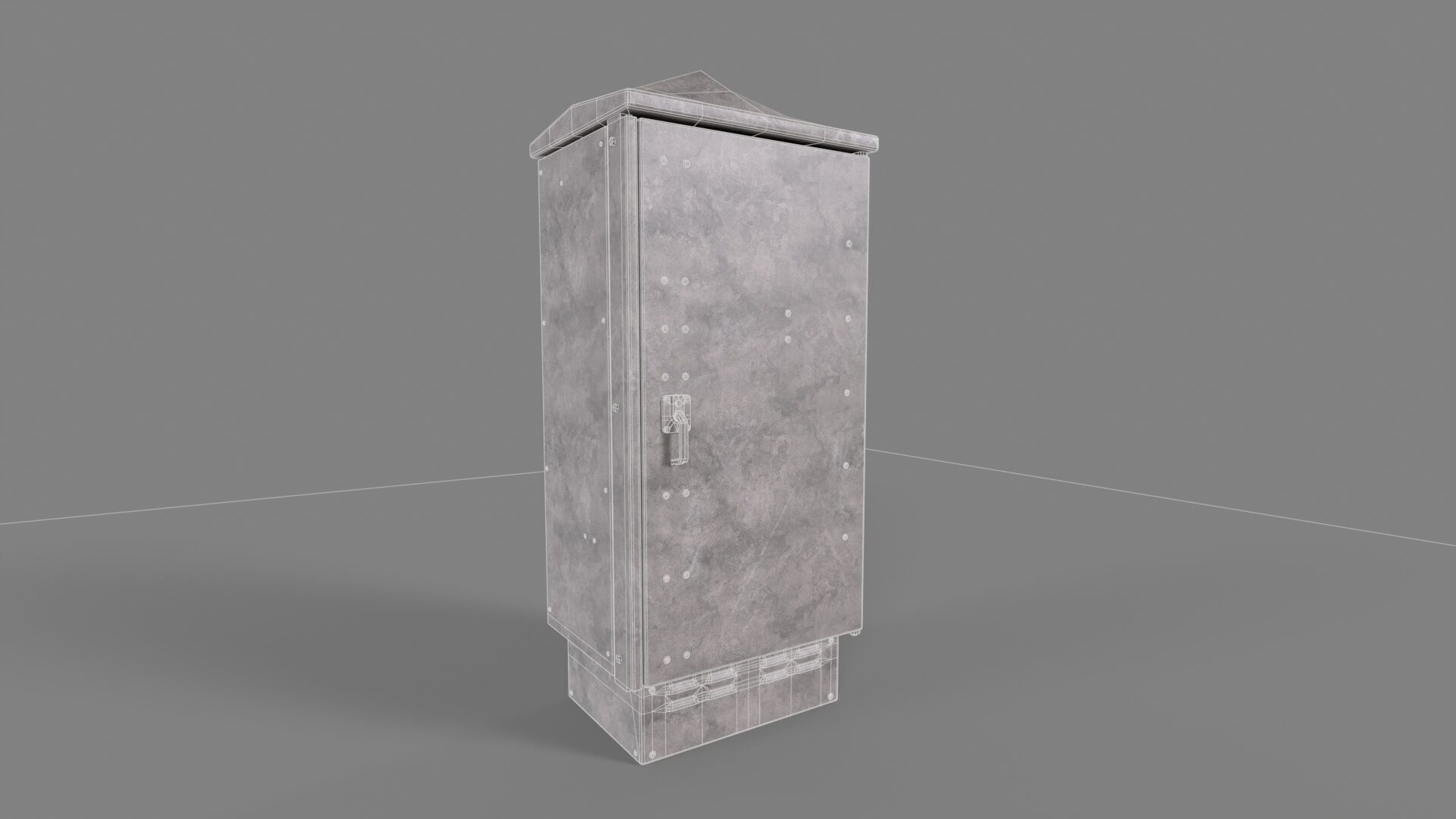 Electrical Box Low-poly 3D model_10