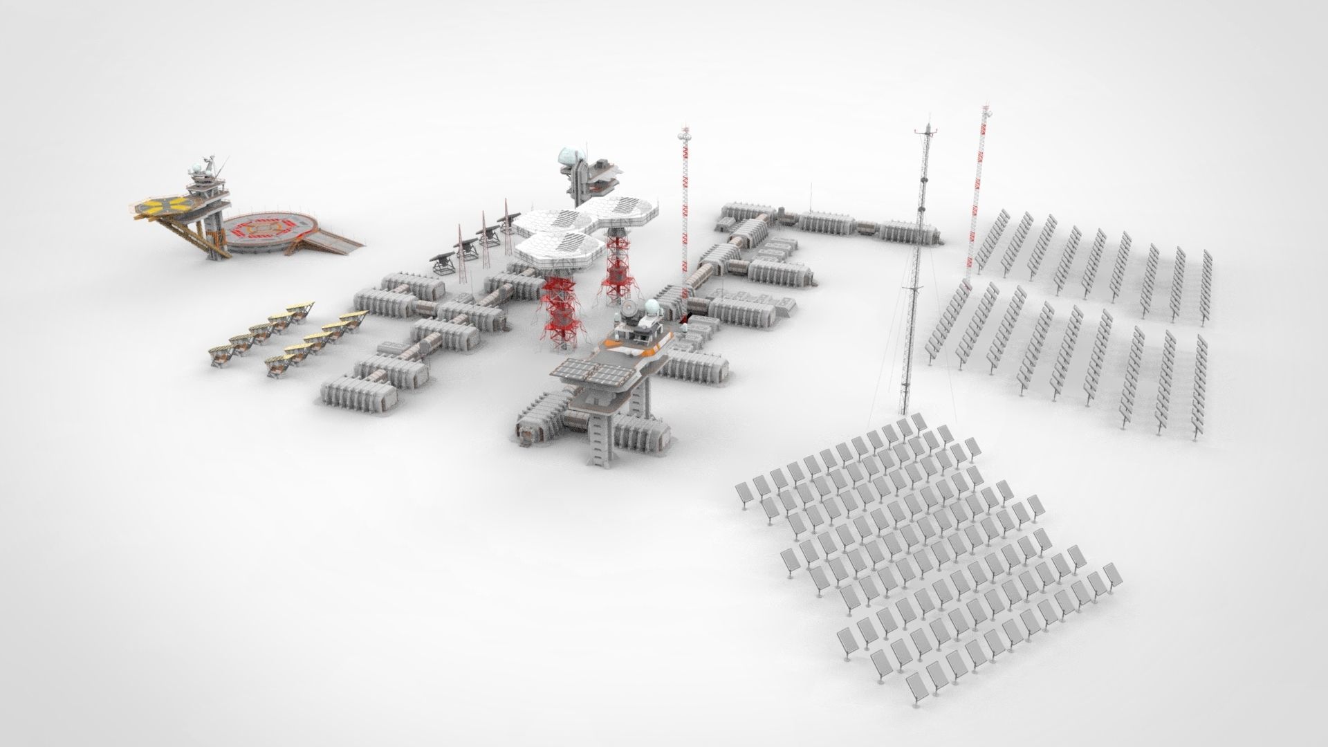 sci fi outpost 3D model_4