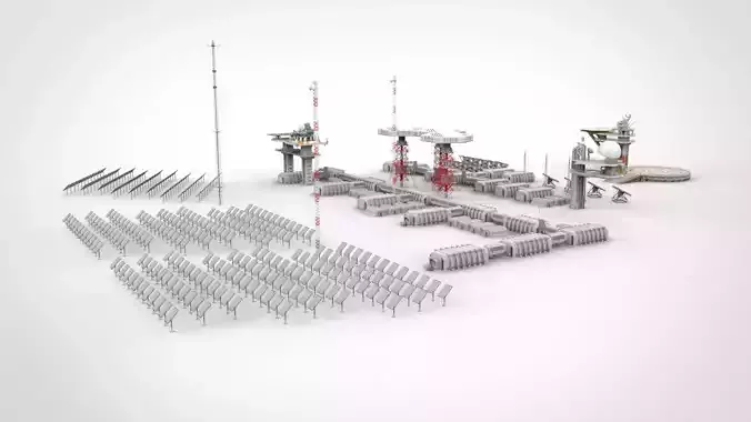 sci fi outpost 3D model