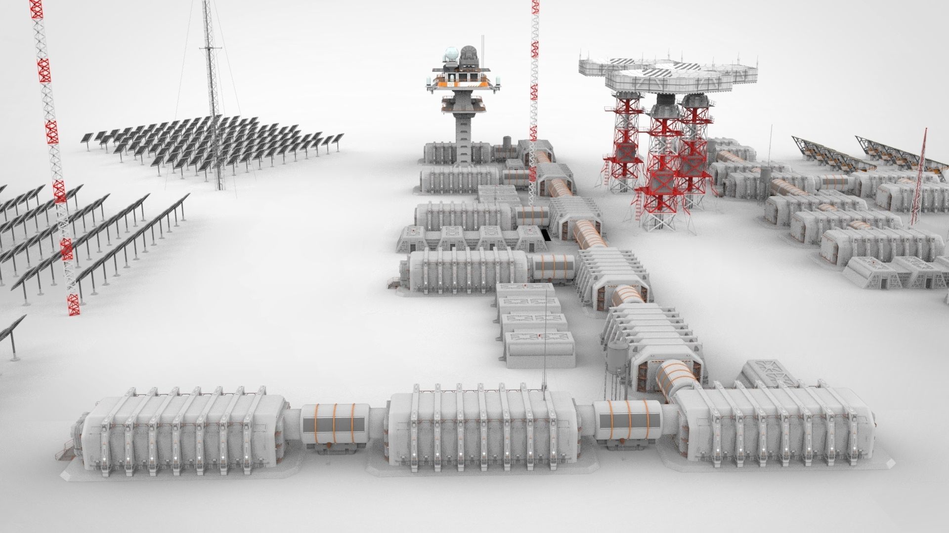 sci fi outpost 3D model_8
