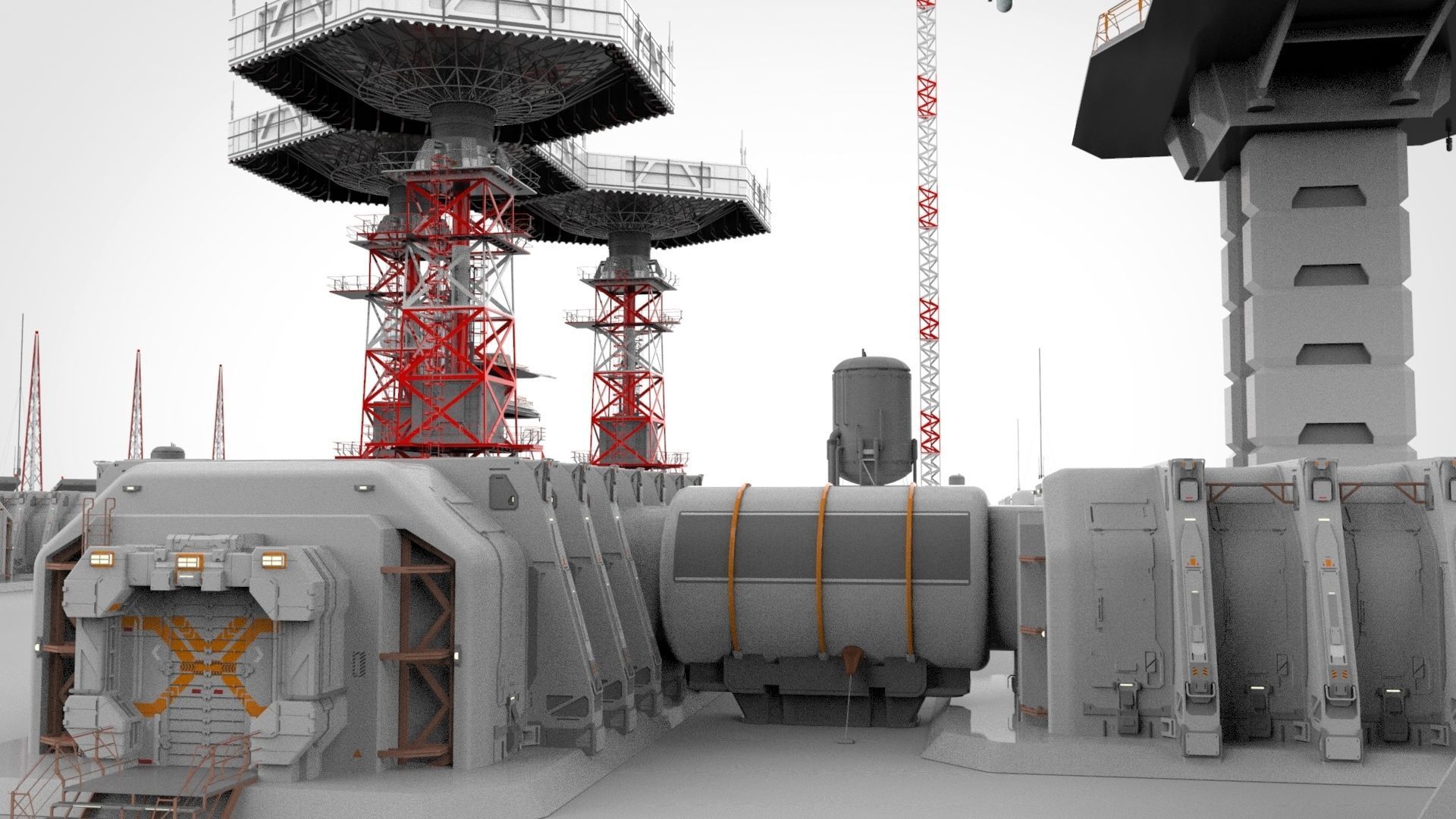 sci fi outpost 3D model_29