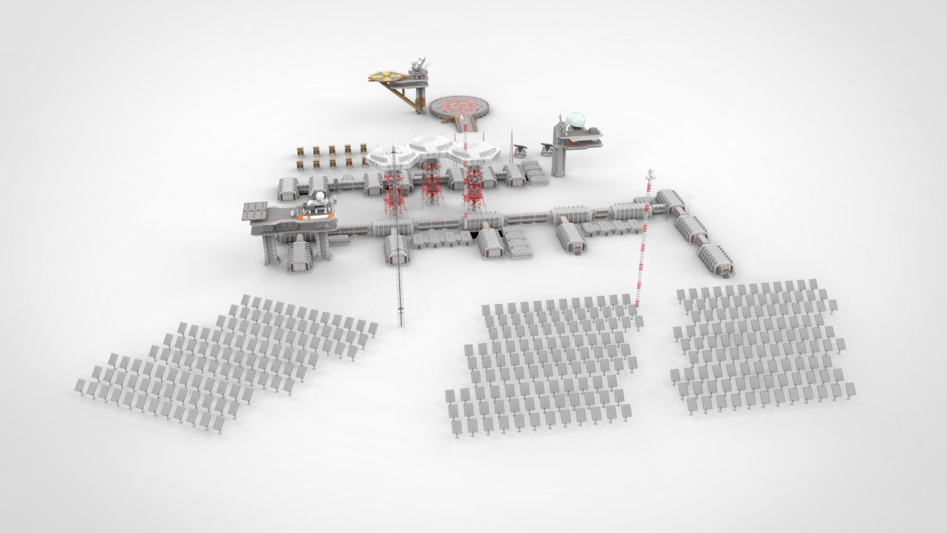 sci fi outpost 3D model_5