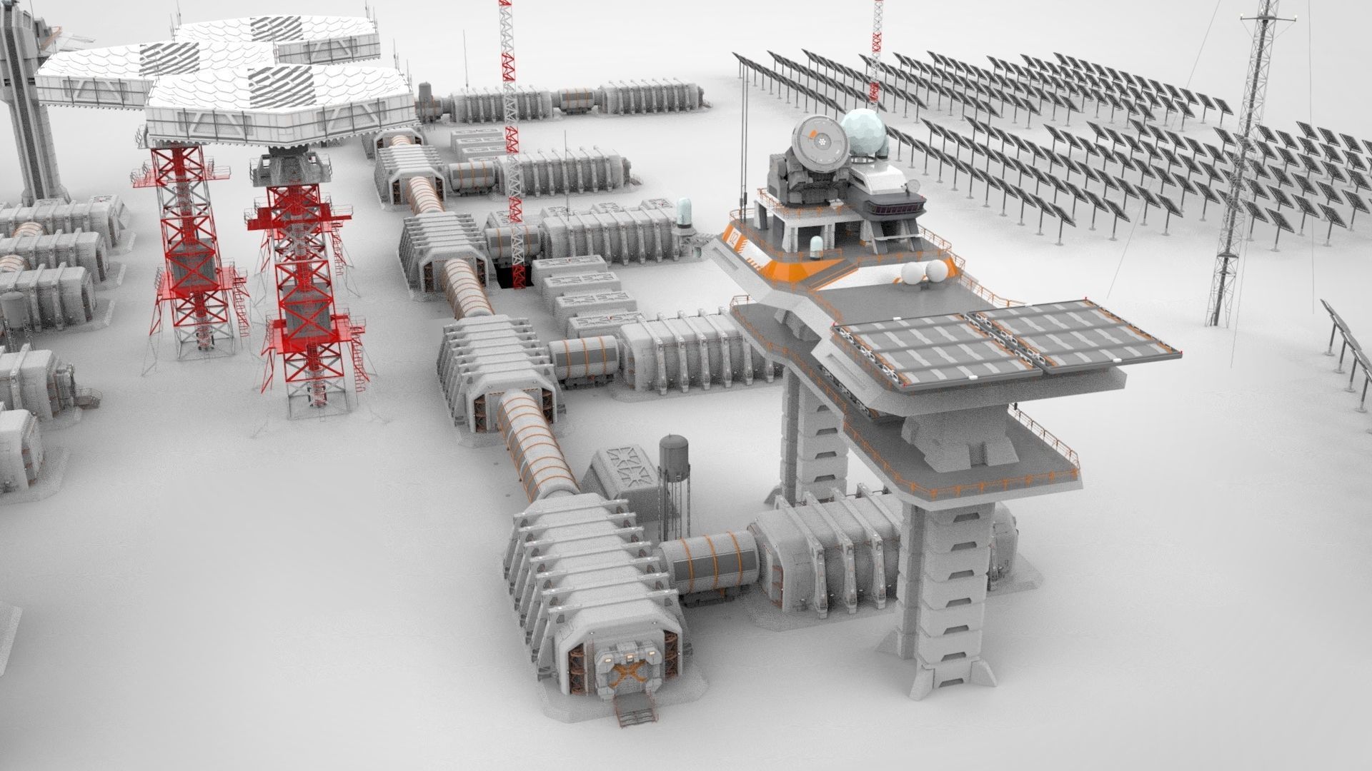 sci fi outpost 3D model_12