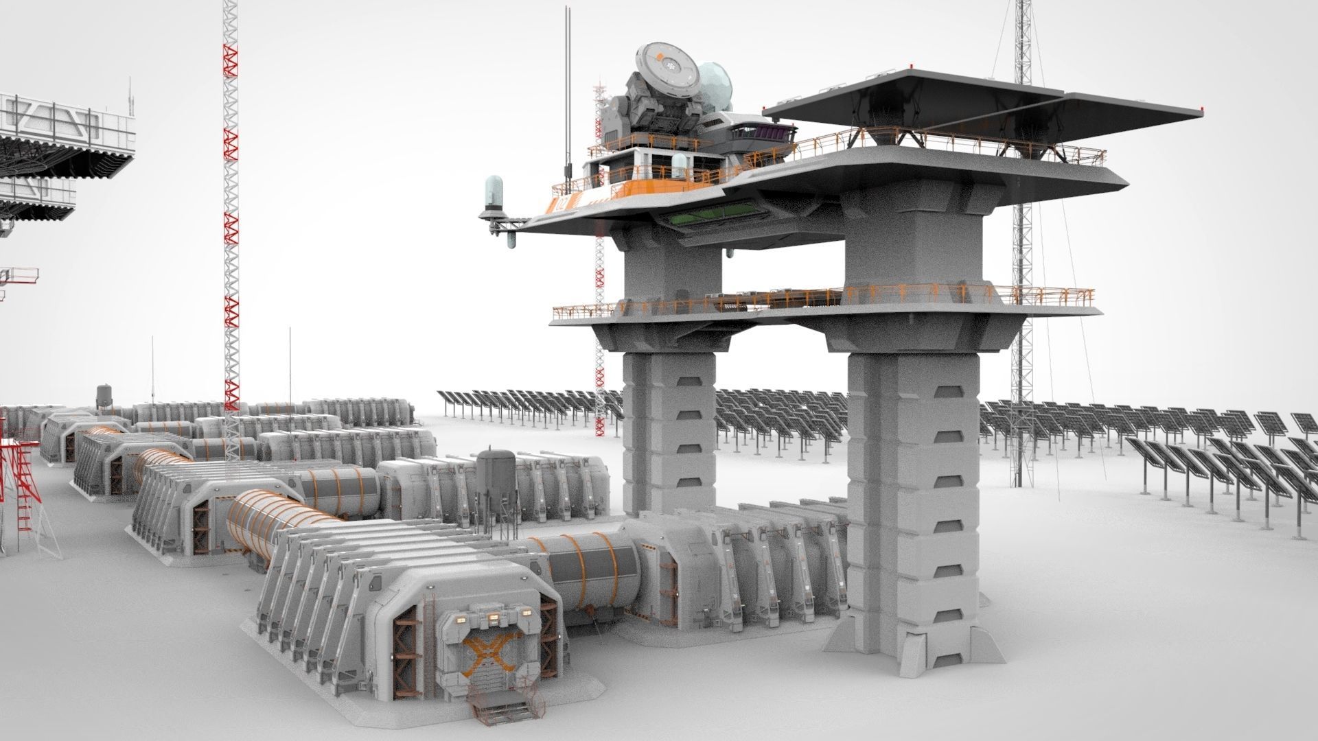 sci fi outpost 3D model_19