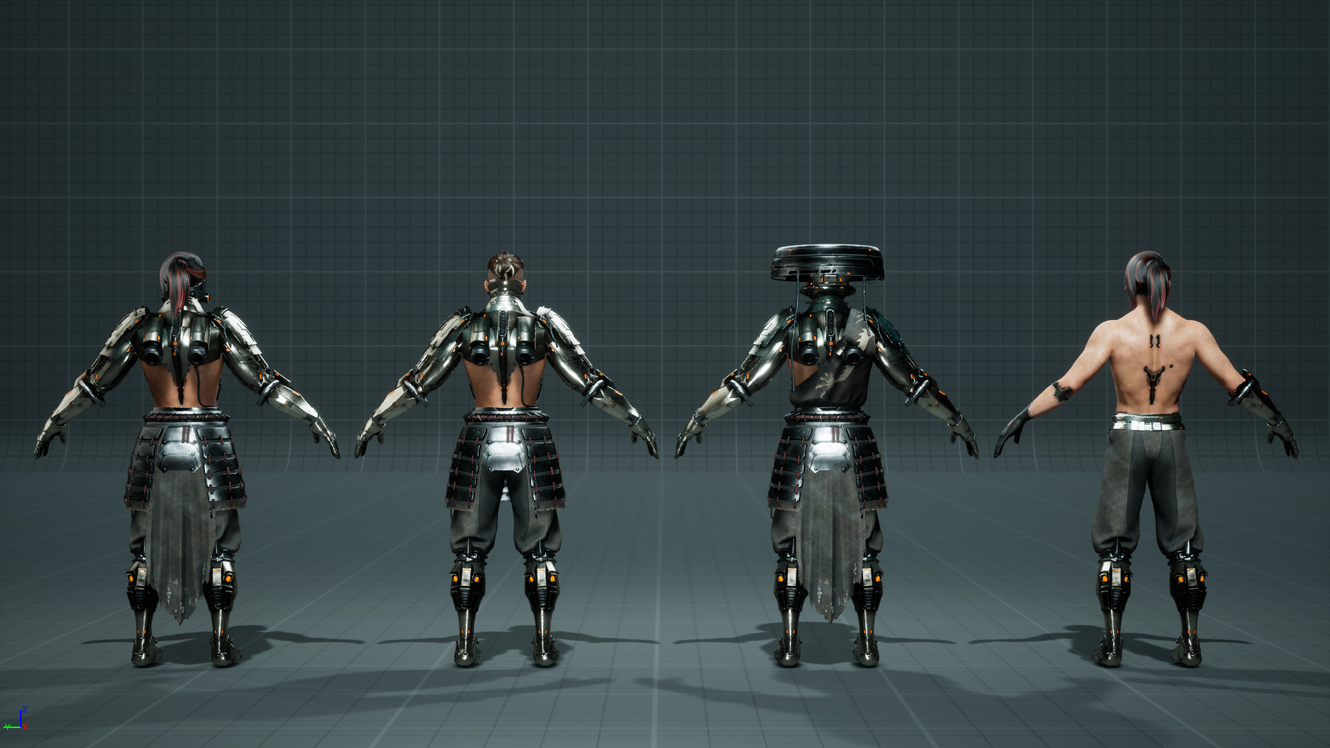 G2 Scifi Samurai Low-poly 3D model_13