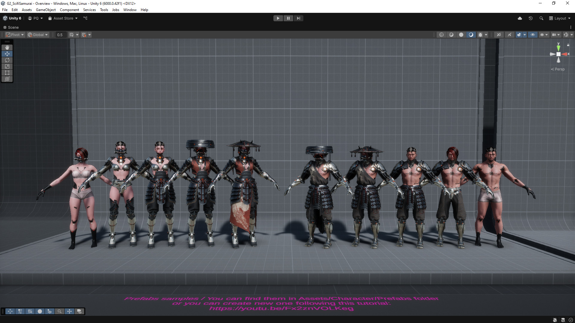 G2 Scifi Samurai Low-poly 3D model_25