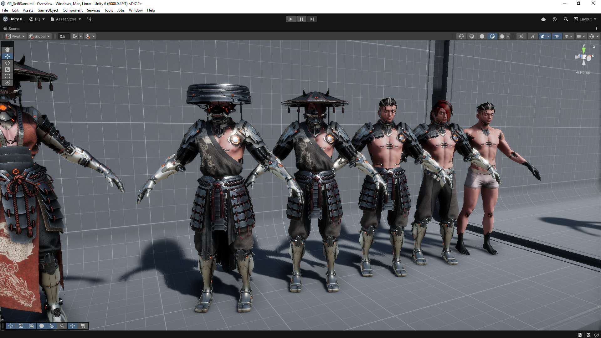 G2 Scifi Samurai Low-poly 3D model_26